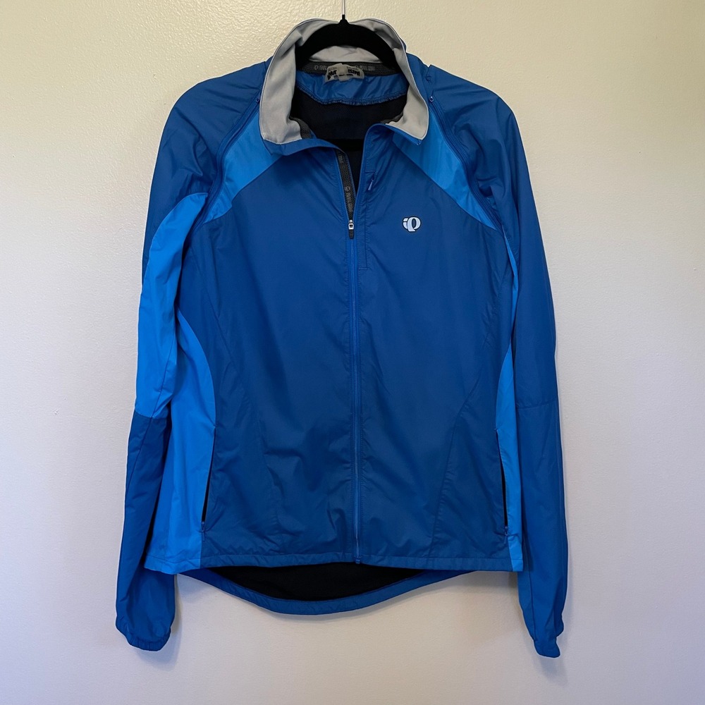 Pearl Izumi Convertible Cycling Jacket Windbreaker 2Tone Blue Large Unisex